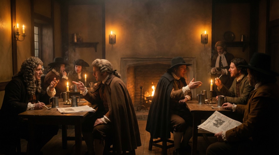 A 17th-century coffeehouse