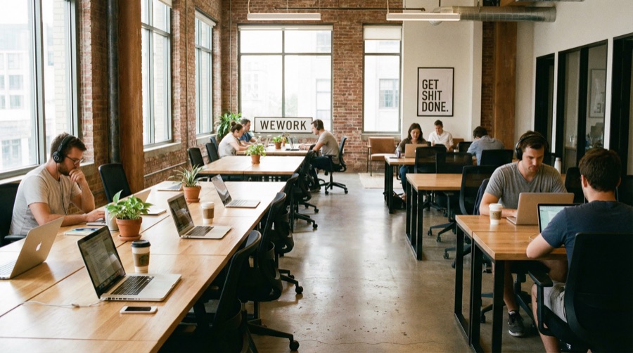 A modern coworking space